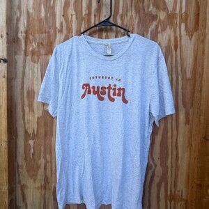 Bella+Canvas Men's Grey and Orange T-shirt